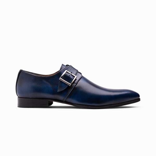 Paulo Bellini Gesp Schoenen Belluno Leather Mest Blue