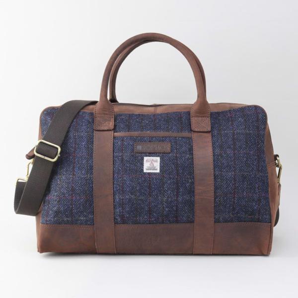 Blue Harris Tweed Holdall