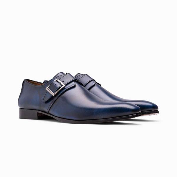 Paulo Bellini Gesp Schoenen Belluno Leather Mest Blue - Afbeelding 2