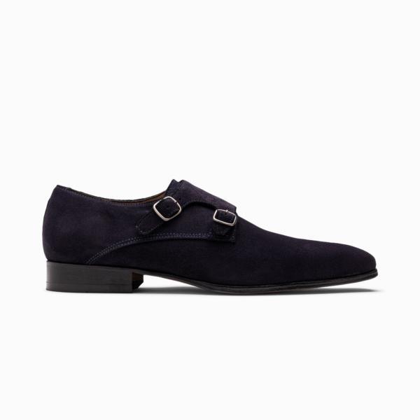 Paulo Bellini gesp schoenen Suede Dark Blue