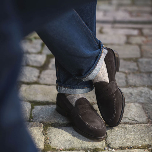 Loake Imperial Choc Brown Suede Herenschoenen - Afbeelding 5