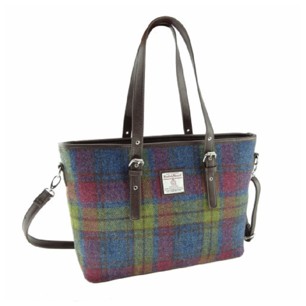 Harris Tweed 'Spey' Tote Bag in Multi Colour Tartan